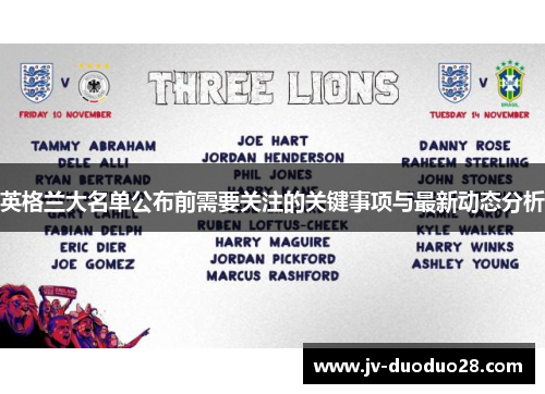 英格兰大名单公布前需要关注的关键事项与最新动态分析